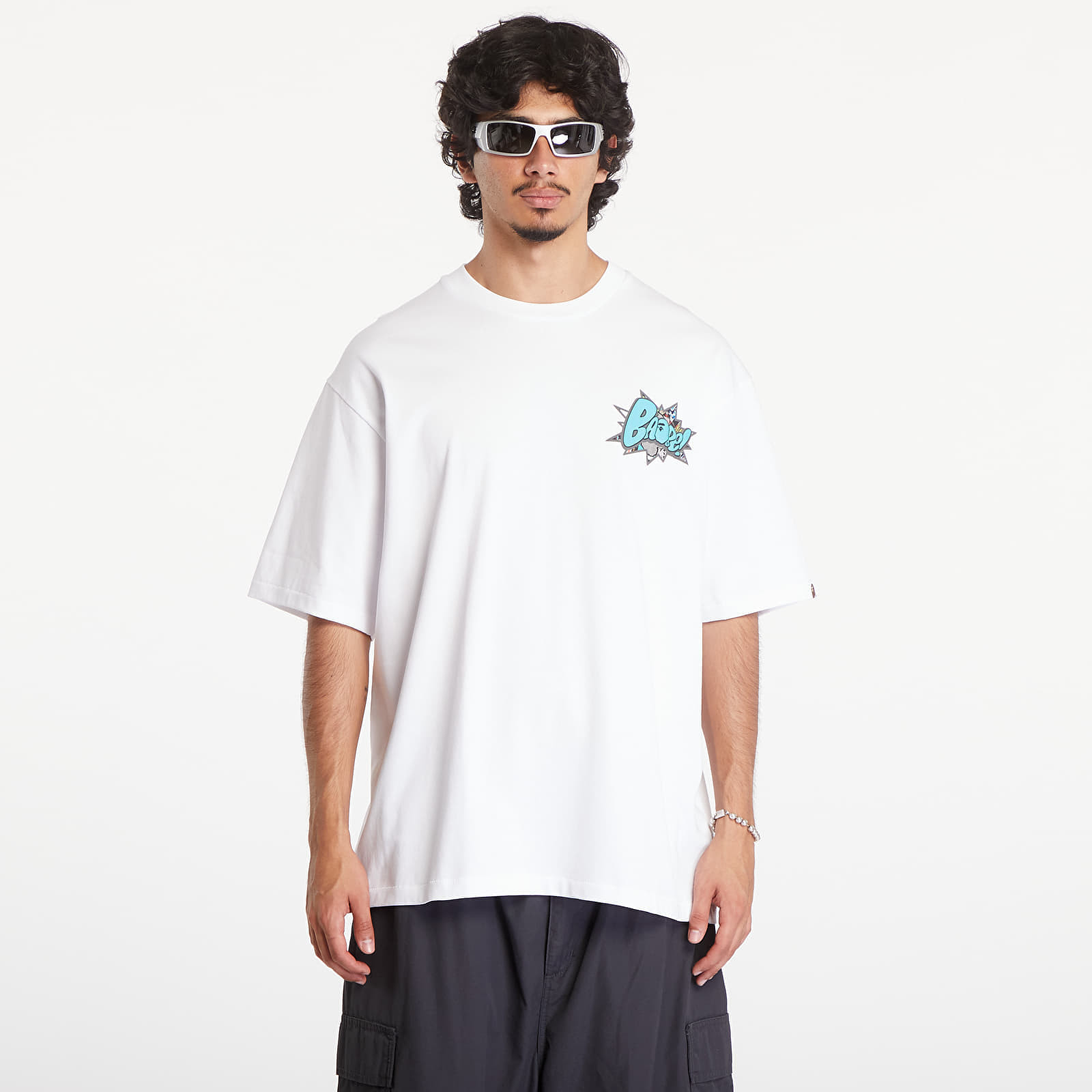 Tričko A BATHING APE Graffiti Bape Relaxed Fit Short Sleeve Tee White XXL