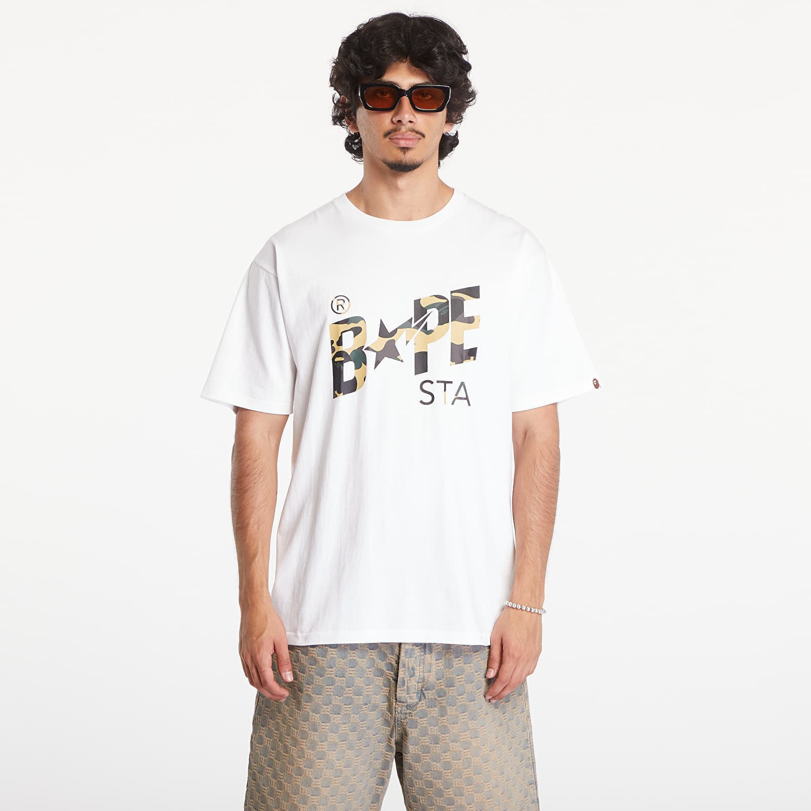 Tričko A BATHING APE 1St Camo Bape Sta Short Sleeve Tee White XL