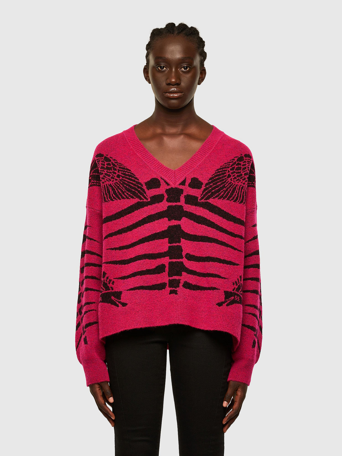 Diesel Sveter - MCRYSTAL KNITWEAR ružový