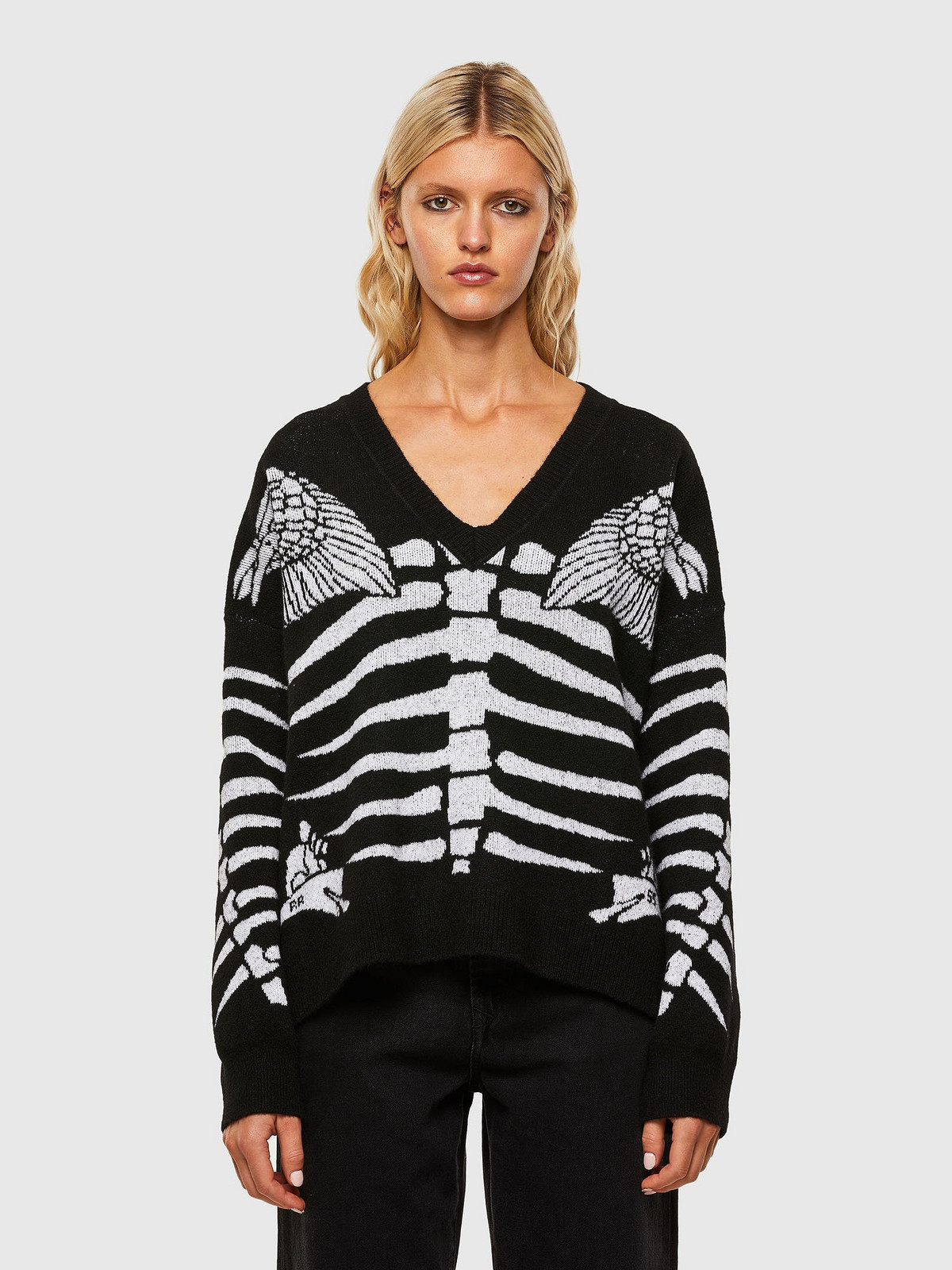 Diesel Sveter - MCRYSTAL KNITWEAR čierny