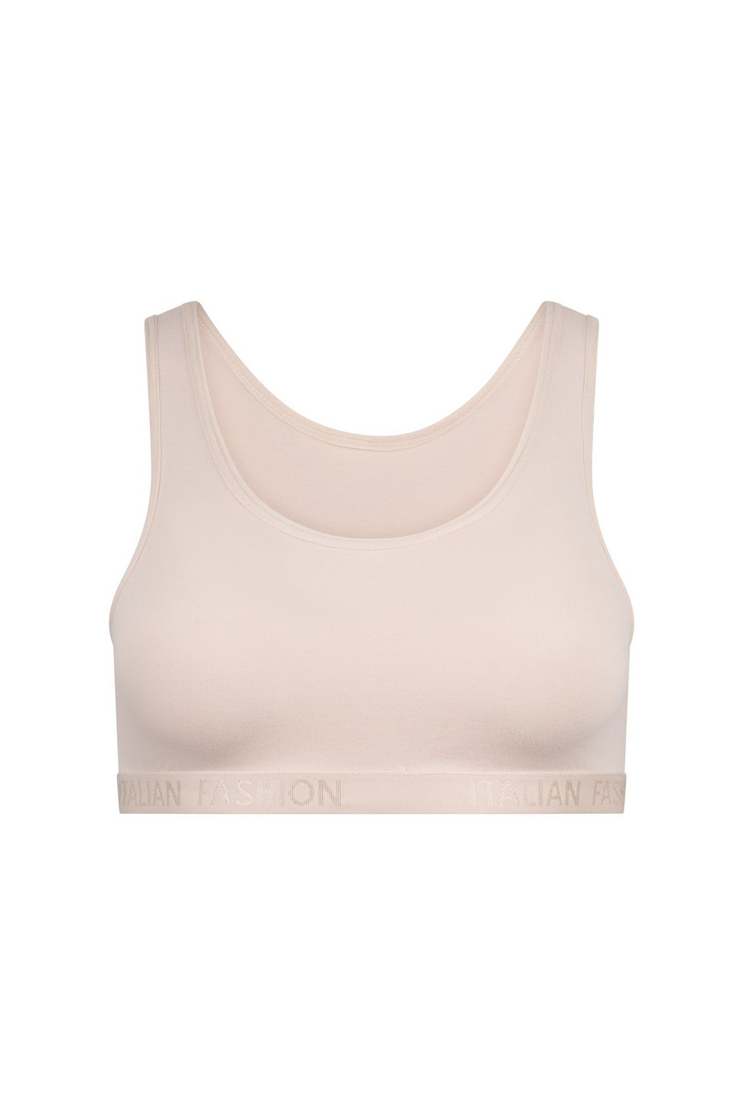 Nikola girl's bra with wide straps - powder