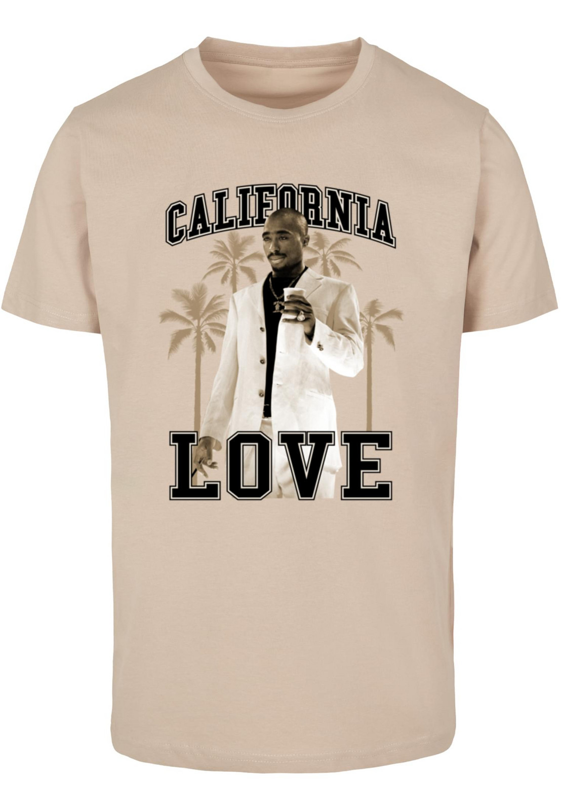 Men's T-shirt California Love Palm Trees beige