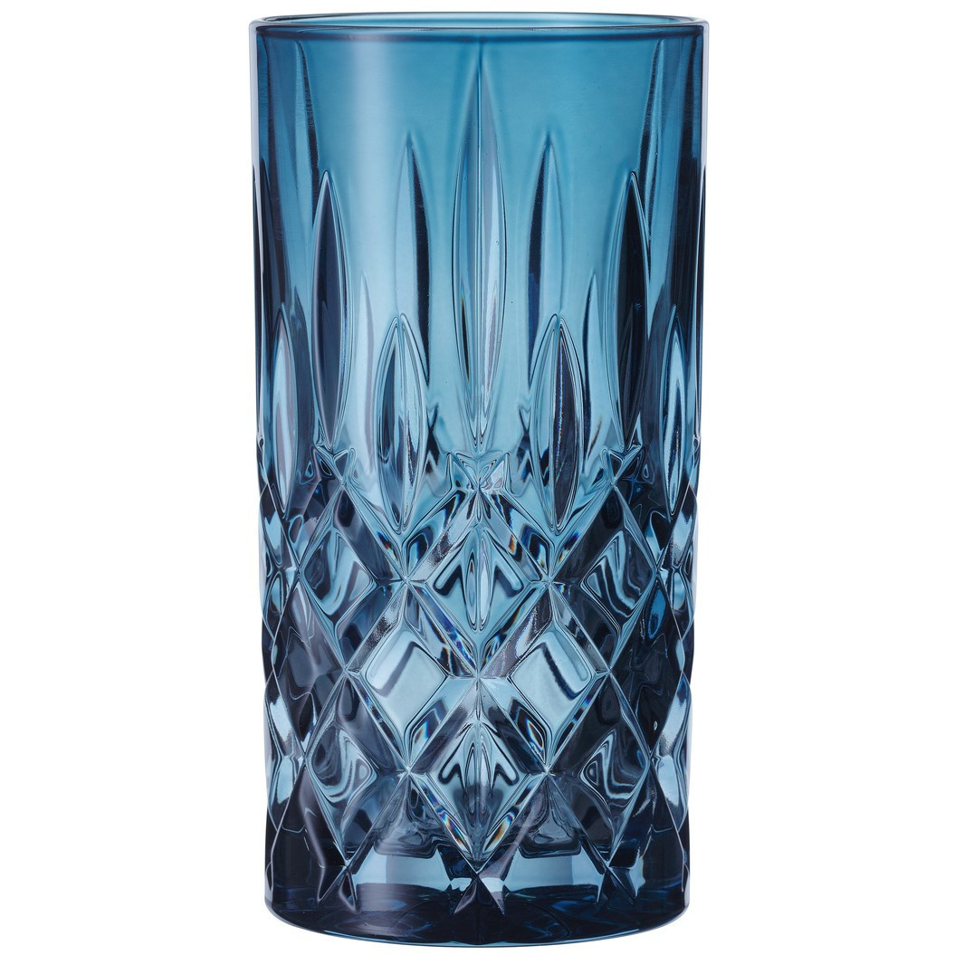 Pohár na long drink nápoje NOBLESSE COLORS 395 ml, sada 2 kusov, modrý, Nachtmann
