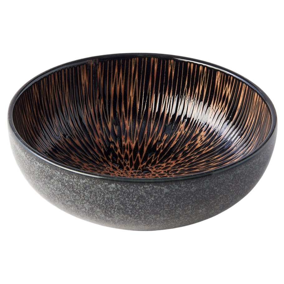 Jedálenská misa BRONZE CONVERGING 15 cm, hnedá, keramika, MIJ