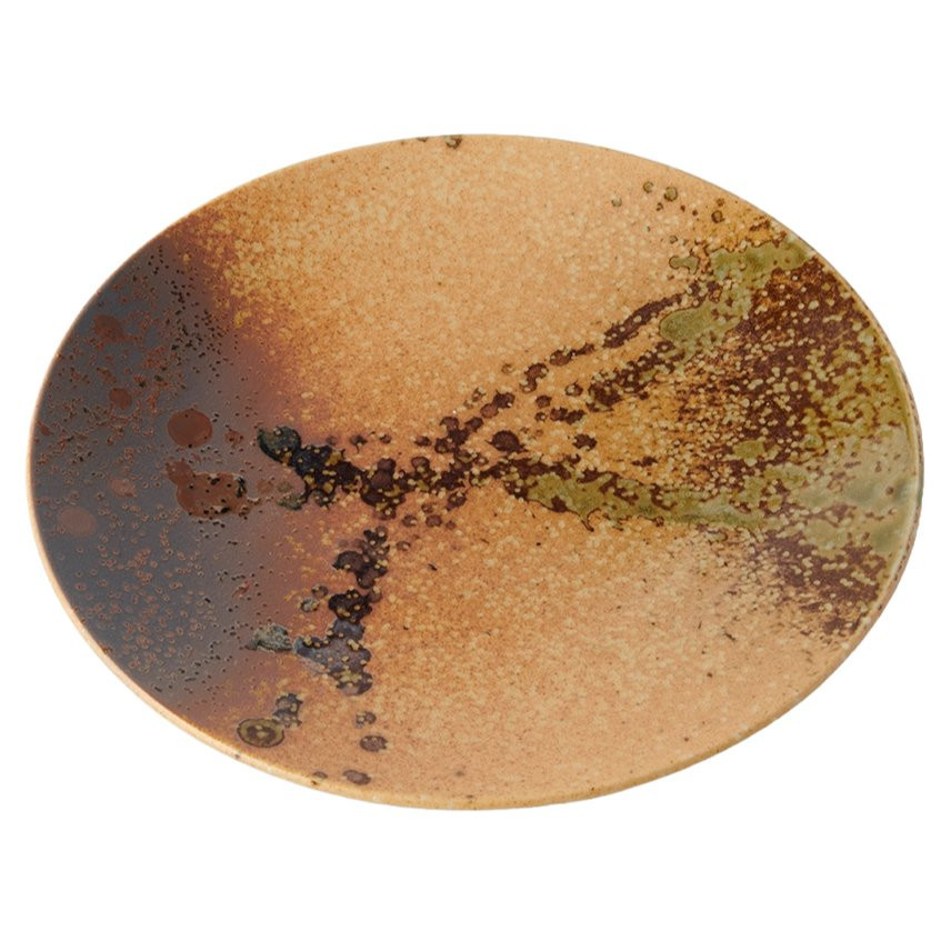Jedálenský tanier WABI SABI 28,5 cm, hnedý, keramika, MIJ