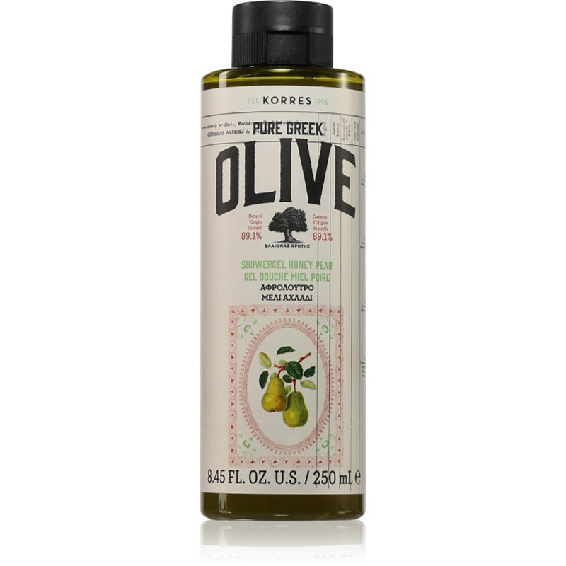 Korres Pure Greek Olive & Honey Pear osviežujúci sprchový gél 250 ml