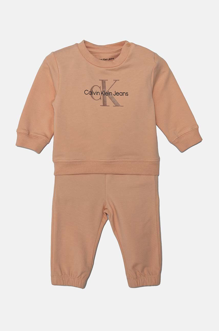Sada pre bábätká Calvin Klein Jeans ružová farba, IN0IN00011