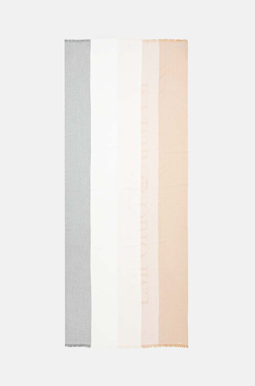 Šál Emporio Armani dámsky, béžová farba, vzorovaný, 635232 2F462
