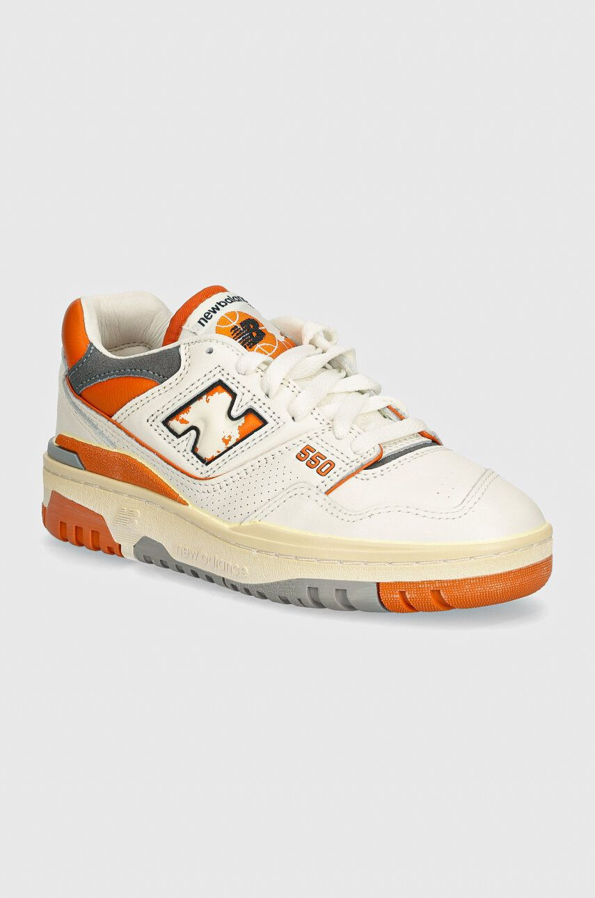 Kožené tenisky New Balance 550 biela farba, BB550VTF