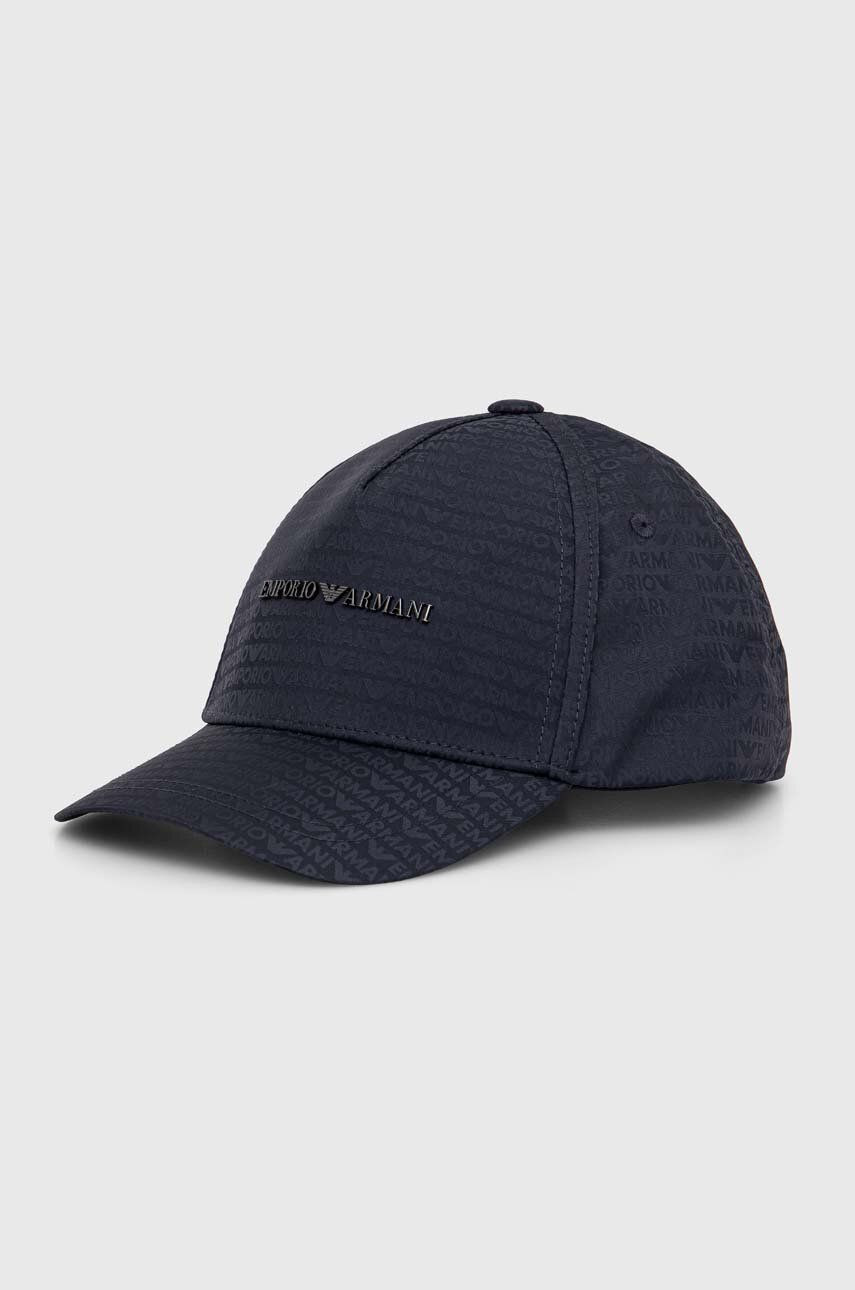 Detská baseballová čiapka Emporio Armani tmavomodrá farba, vzorovaná, 404703 4F575