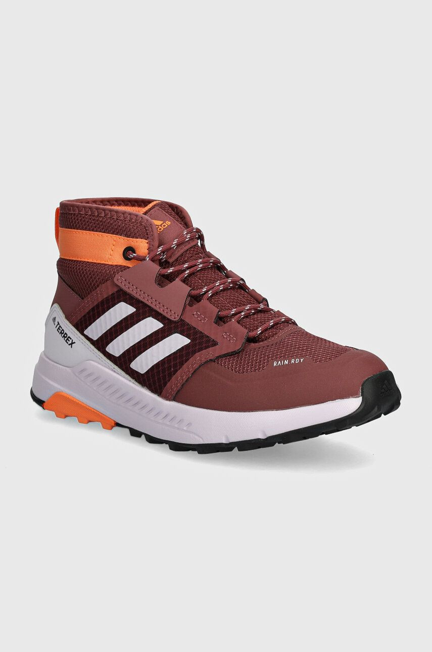 Detské topánky adidas TERREX TERREX TRAILMAKER MID R.RDY bordová farba, ID0925