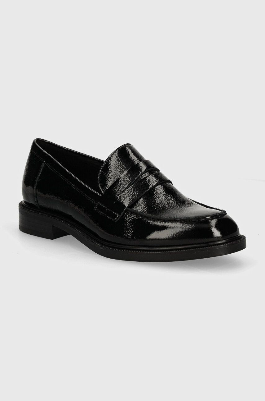 Kožené mokasíny Vagabond Shoemakers AMINA dámske, čierna farba, na plochom podpätku, 5703-060-20