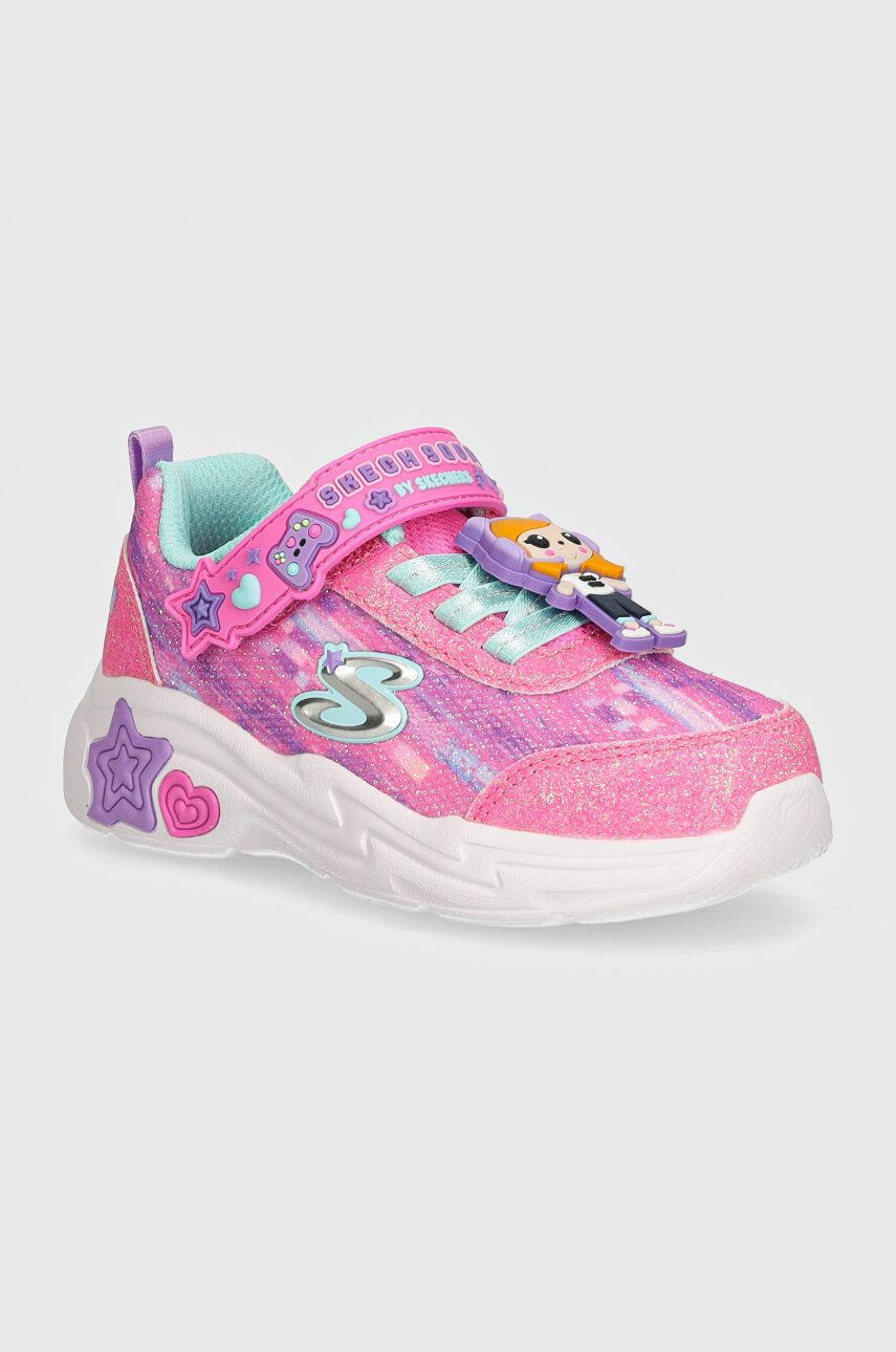 Detské tenisky Skechers SNUGGLE SNEAKS čierna farba, 302214N