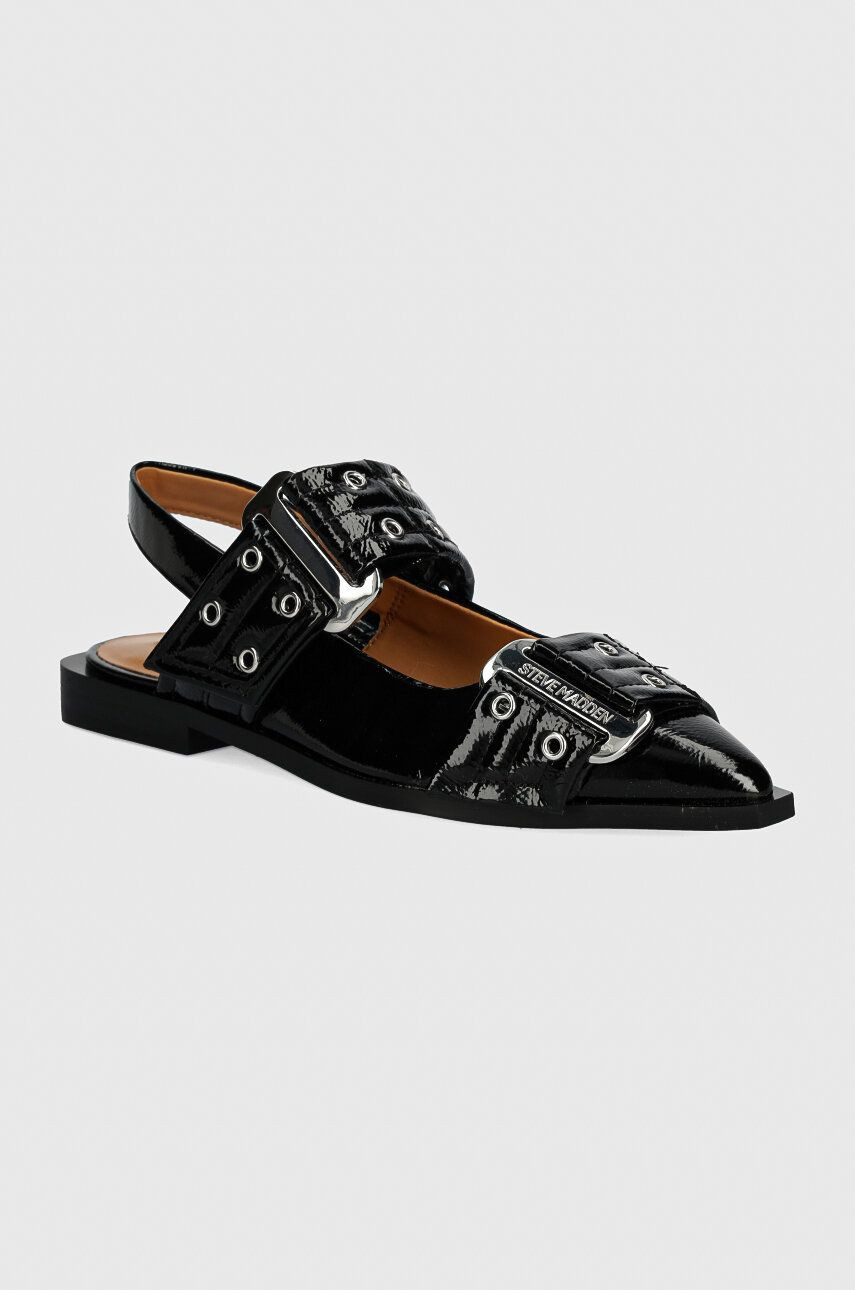 Baleríny Steve Madden Grand Ave čierna farba, s otvorenou pätou, SM11003257