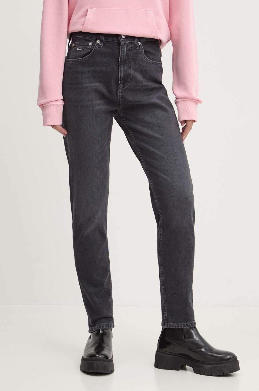 Rifle Tommy Jeans dámske, čierna farba, DW0DW19249