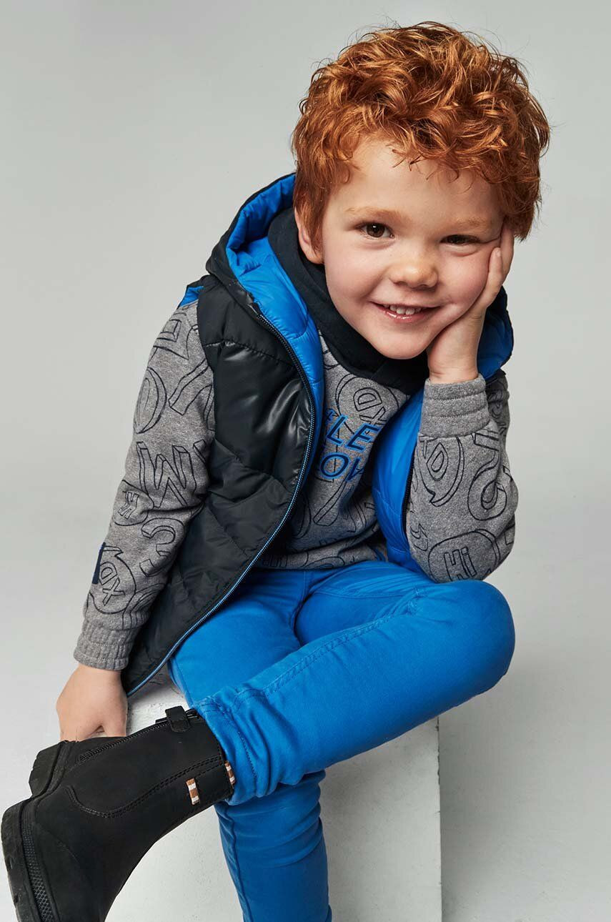 Detské nohavice Mayoral Sponie soft slim fit tmavomodrá farba, jednofarebné, 4539