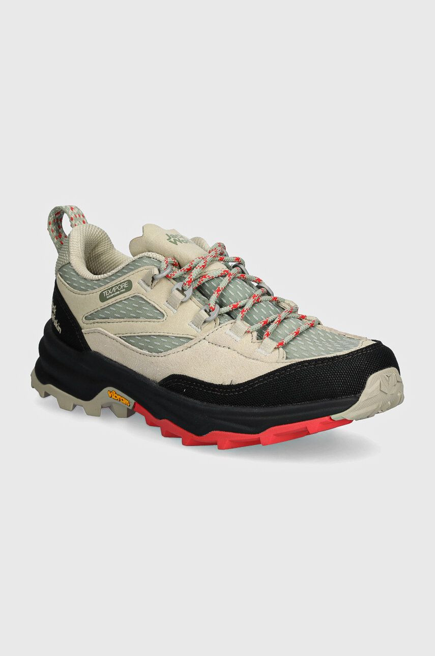 Topánky Jack Wolfskin Cyrox Texapore Low dámske, zelená farba, 4064291