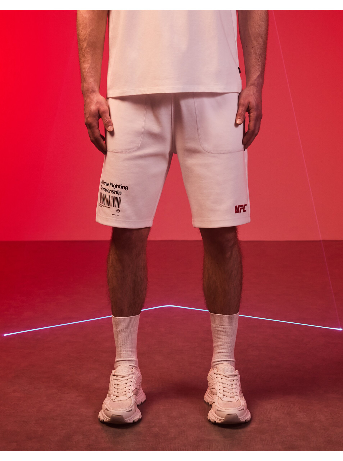 Biele pánske kraťasy Celio UFC