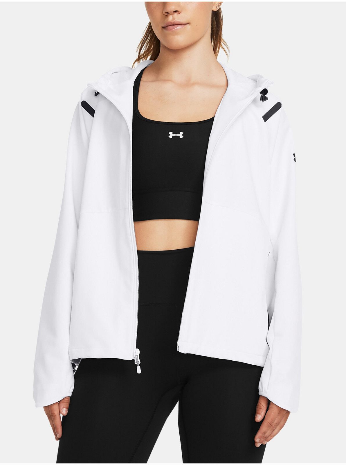 Biela dámska športová bunda Under Armour Unstoppable Hooded Jacket