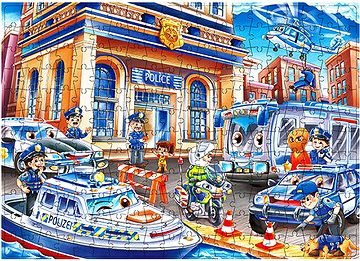 Aga4Kids Detské puzzle Polícia 240 dielikov