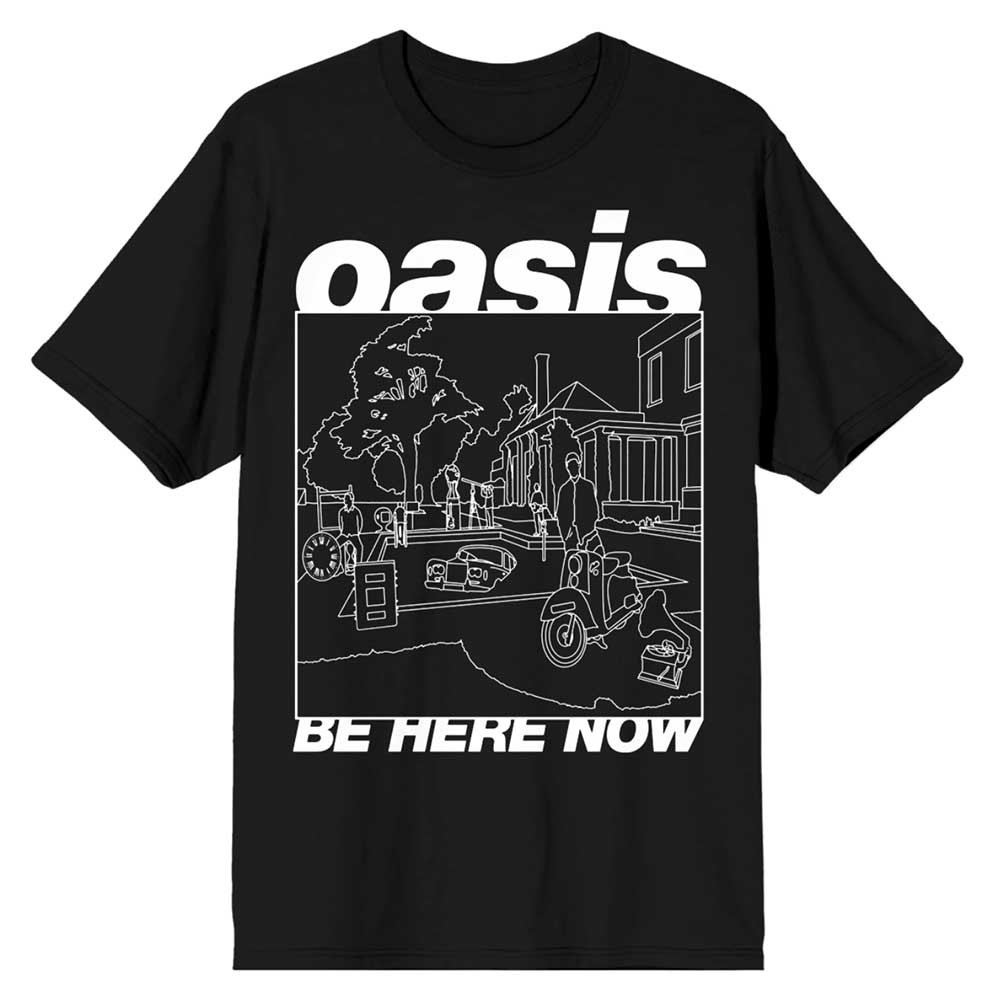 Oasis tričko Be Here Now Line Drawing Čierna S