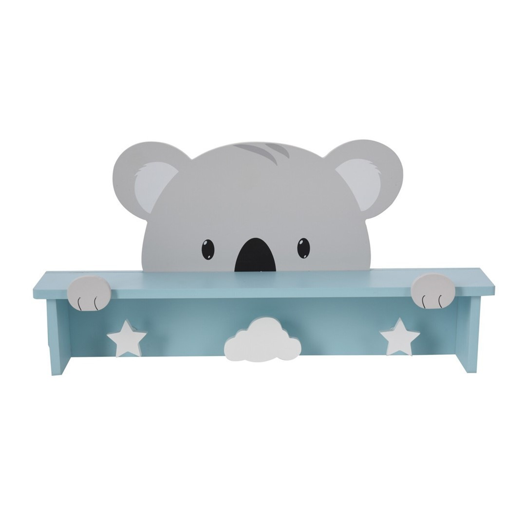 Nástěnná dětská police Koala modrá