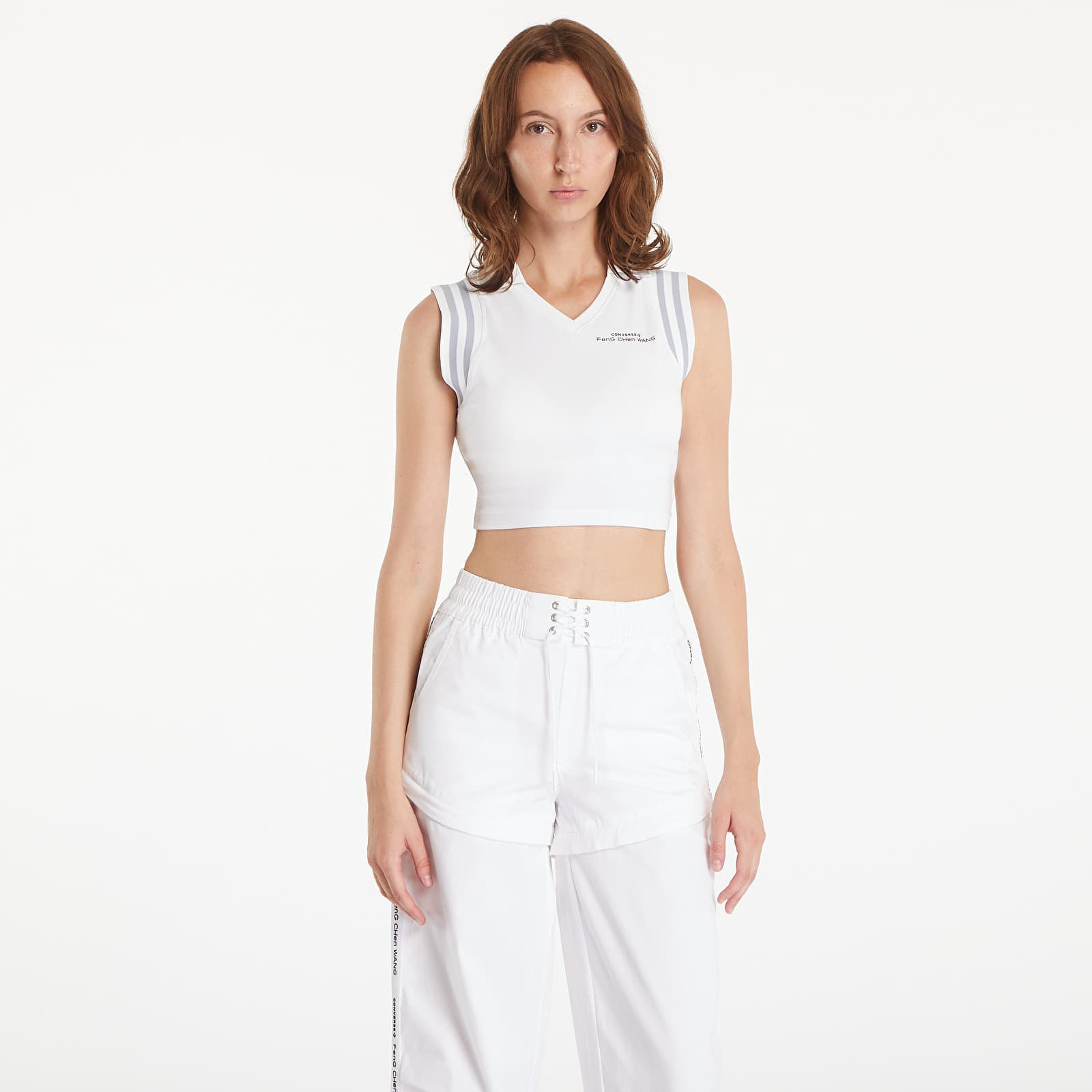 Top Converse x Feng Chen Wang Polo Top White/ Arctic Ice L