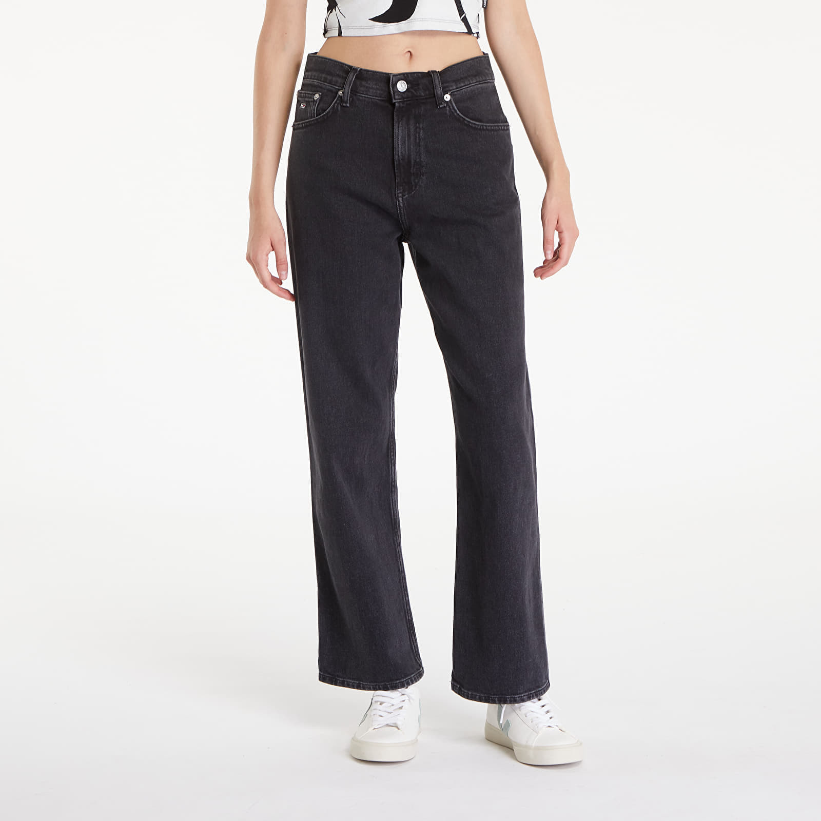 Džínsy Tommy Jeans Betsy MD LS CG4181 Denim Black W26/L30