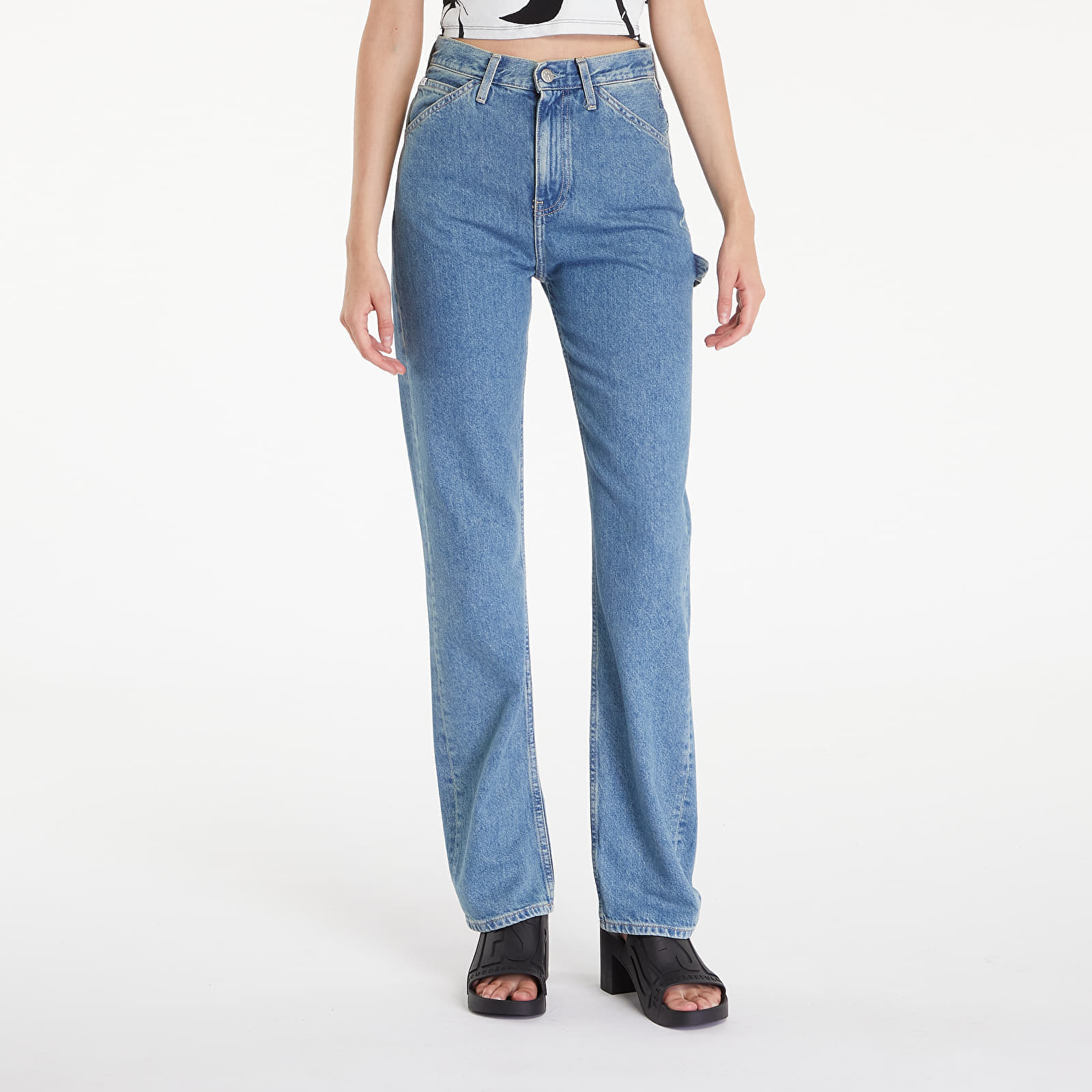Džínsy Calvin Klein Jeans High Rise Straight Denim Light W26/L32