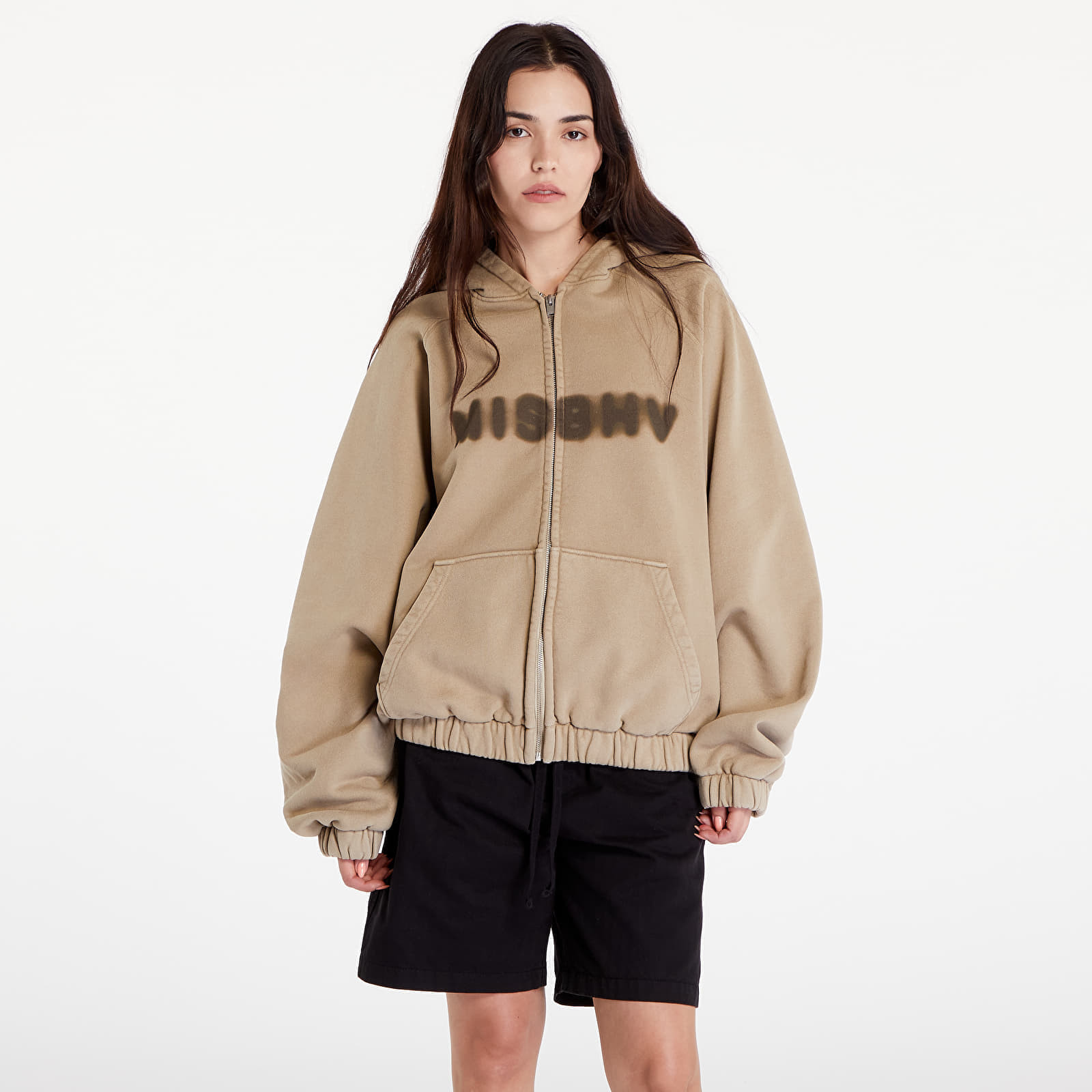 Mikina MISBHV Vintage Beige Community Zipped Hoodie UNISEX Vintage Beige L