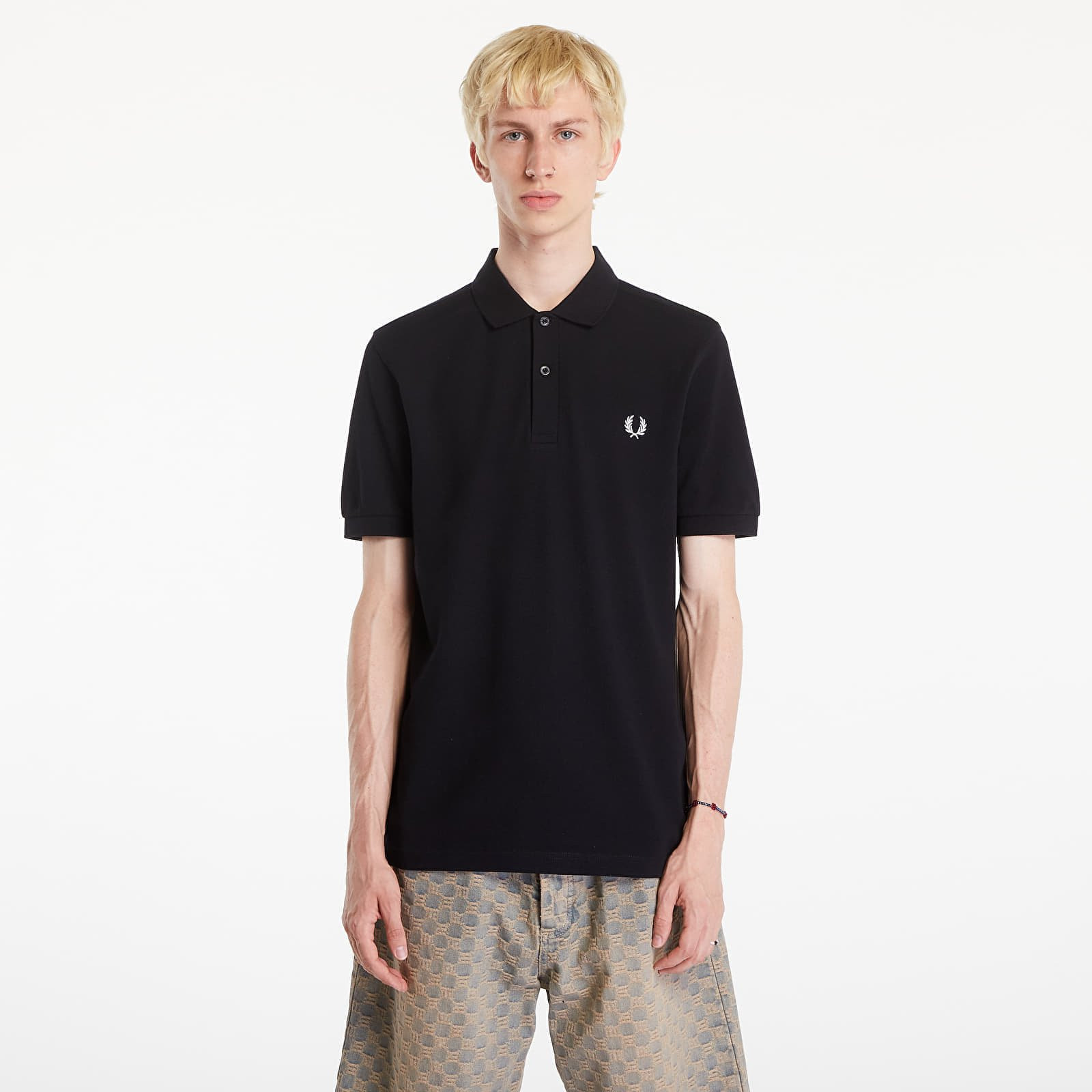 Tričko FRED PERRY Plain Polo T-Shirt Black M