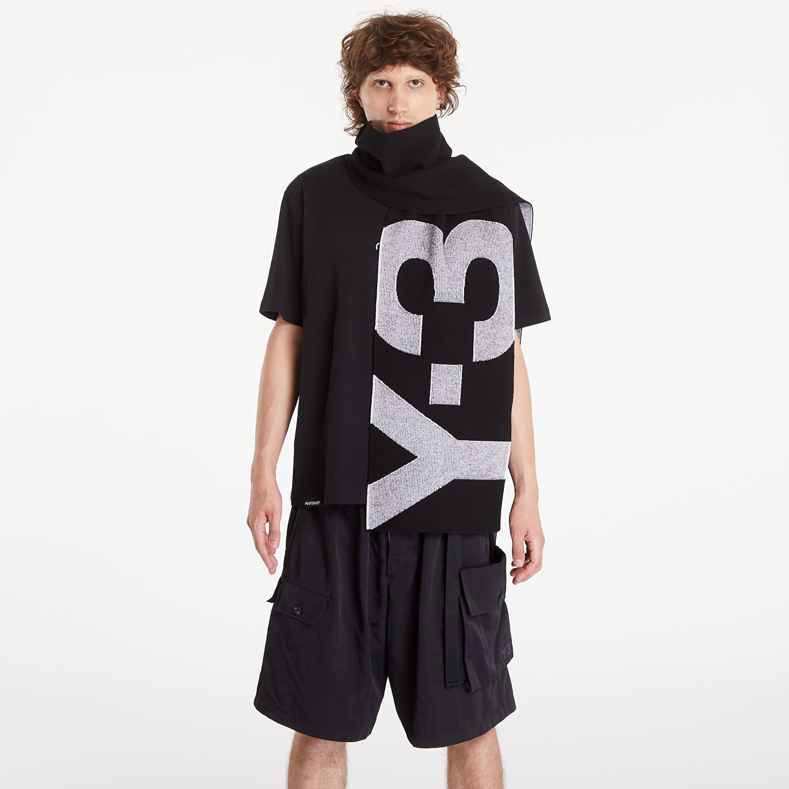 Šál Y-3 Logo Scarf Black Universal
