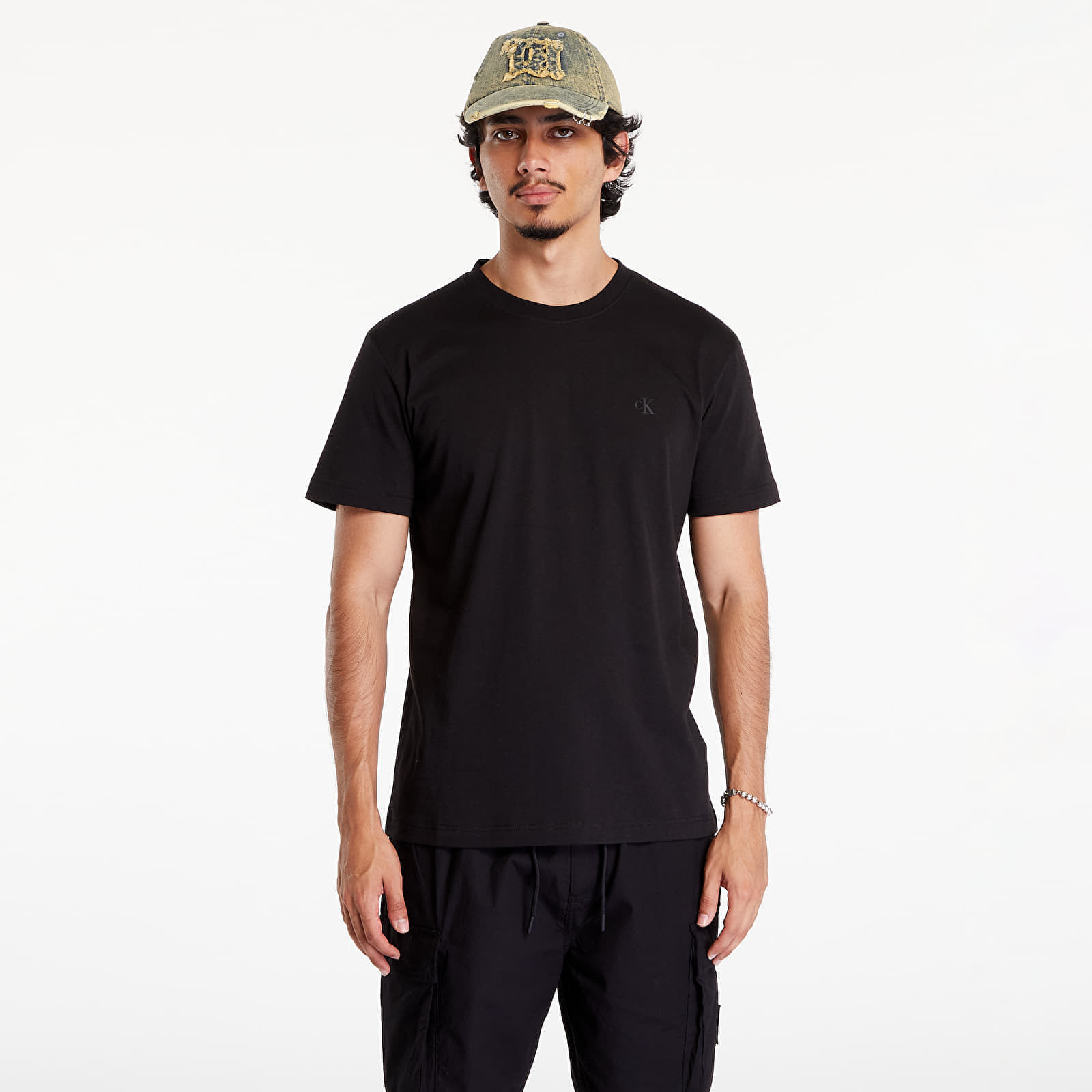 Tričko Calvin Klein Jeans Euphoric Monologo Short Sleeve Tee Black S