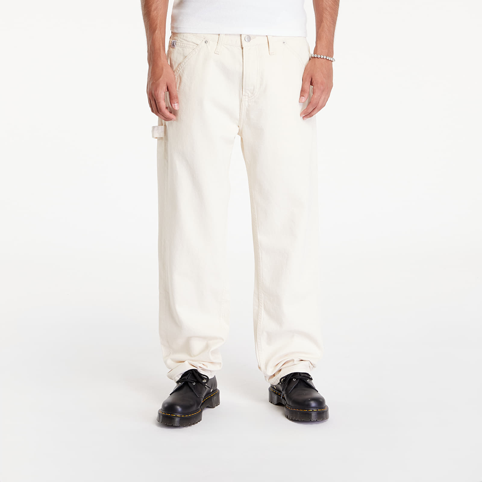 Džínsy Calvin Klein Jeans 90'S Straight Min Carpenter Jeans White 31