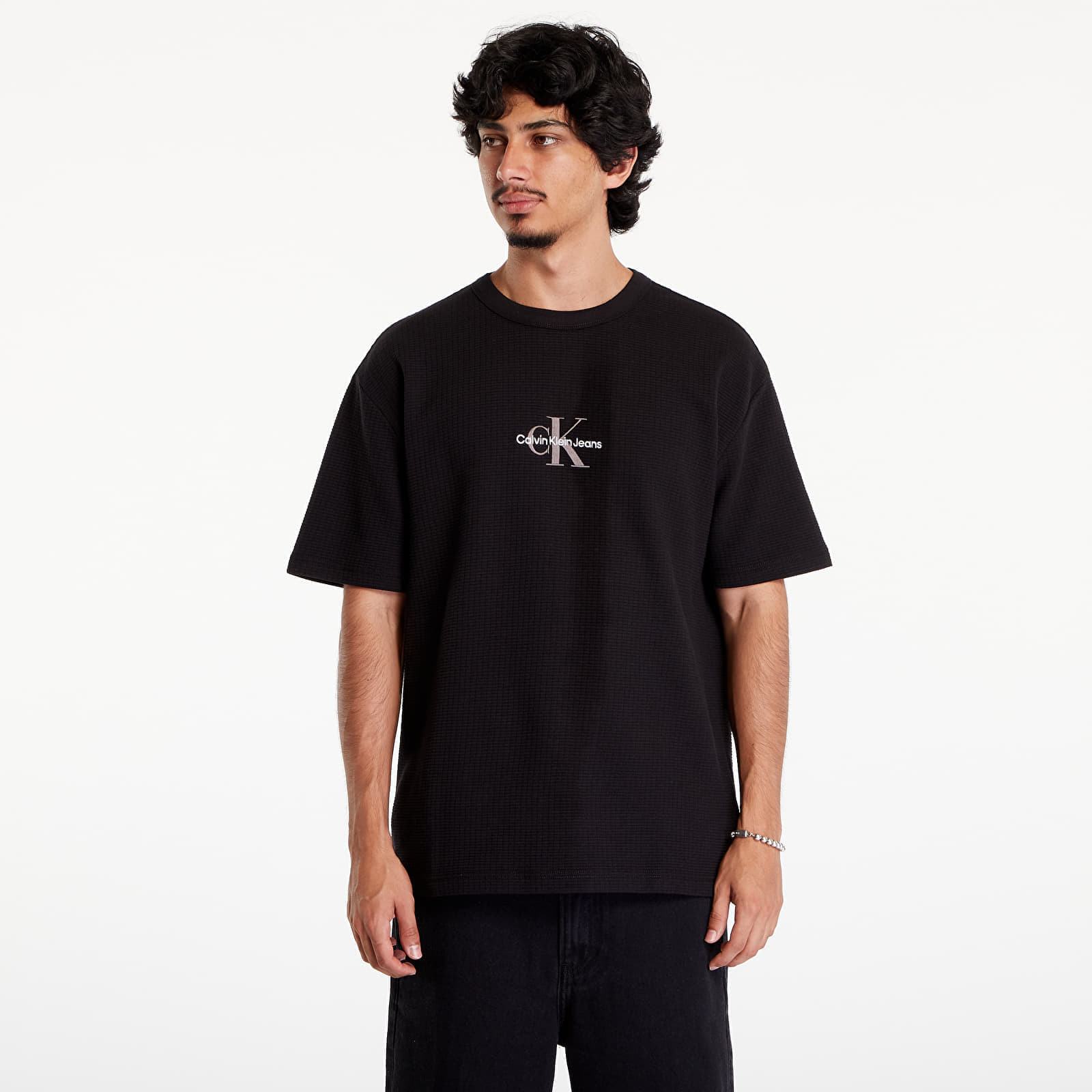 Tričko Calvin Klein Jeans City Grid Short Sleeve Tee Black L
