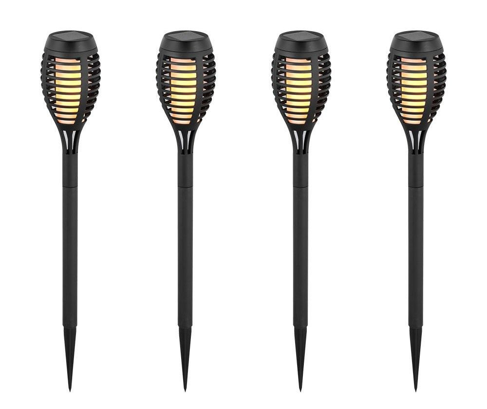 LED Solution Solárne záhradné LED svietidlo zapichovacie s imitáciou plameňa 1W, balenie 4ks 8689