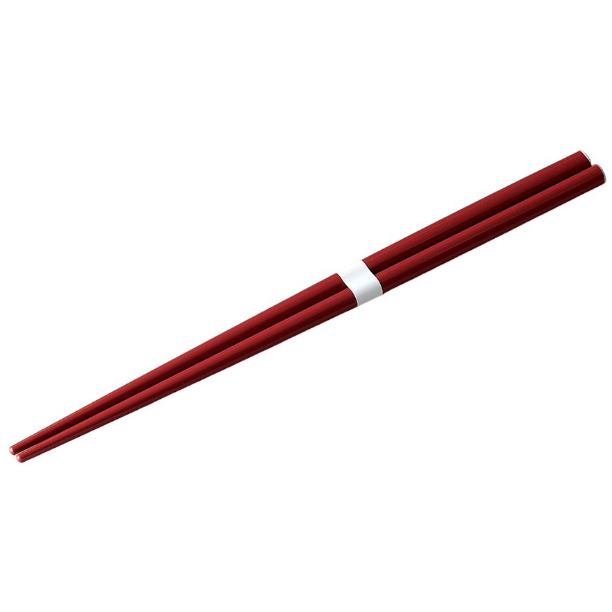 Jedálenské paličky 22,5 cm, tmavočervená / biela farba, keramika, MIJ