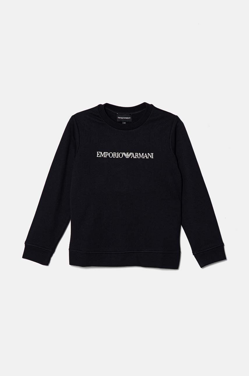 Detská mikina Emporio Armani tmavomodrá farba, s potlačou, 8N4MR6 1JRIZ