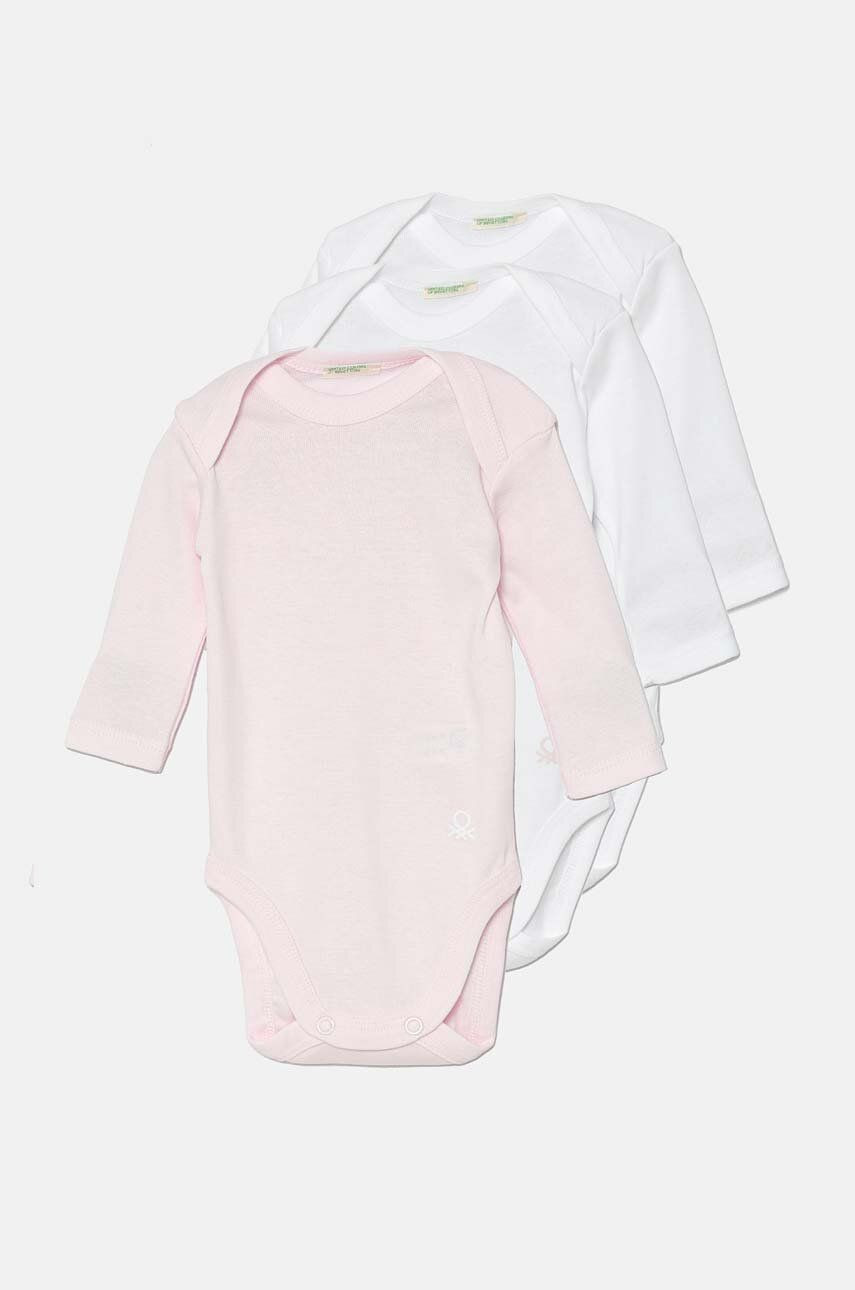 Bavlnené body pre bábätká United Colors of Benetton 3-pak 3GI70B089