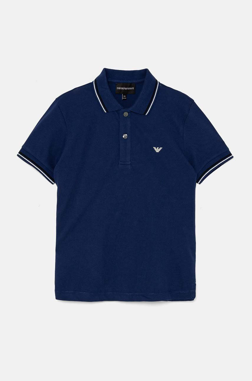 Detské polo tričko Emporio Armani tmavomodrá farba, s potlačou, 8N4FB3 1JPTZ
