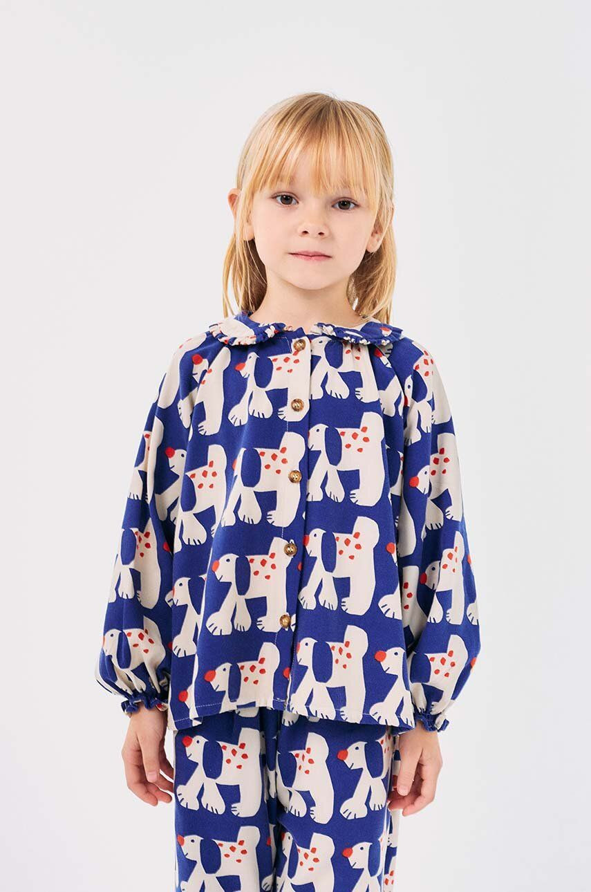 Detská blúzka Bobo Choses Fairy Dog tmavomodrá farba, vzorovaná, 224AC029