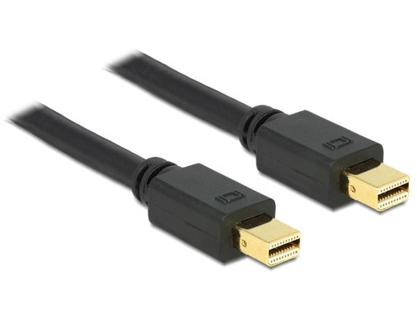 Delock mini Displayport kábel samec - samec 1 m, čierny