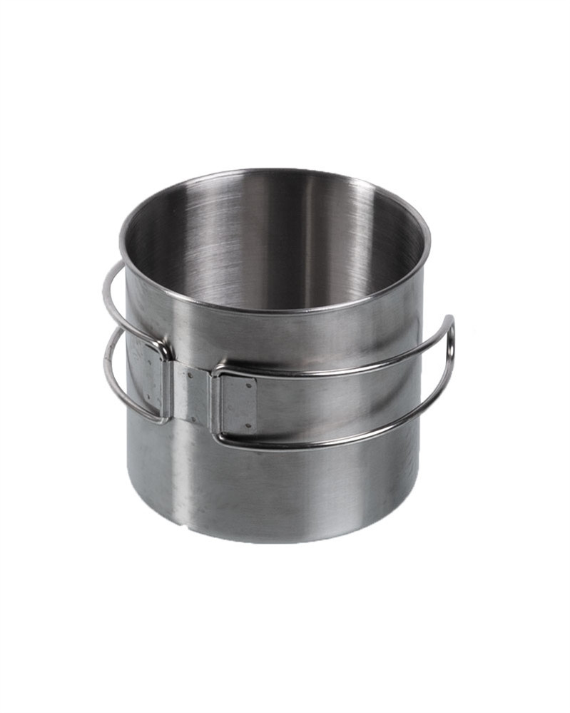 Nerezový hrnček Mil-Tec Steel 600 ml - strieborný