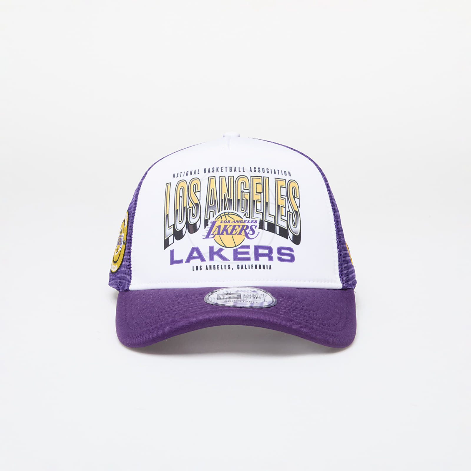 Šiltovka New Era Los Angeles Lakers NBA Team Colour 9FORTY E-Frame Adjustable Trucker Cap True Purple/ Yellow Universal