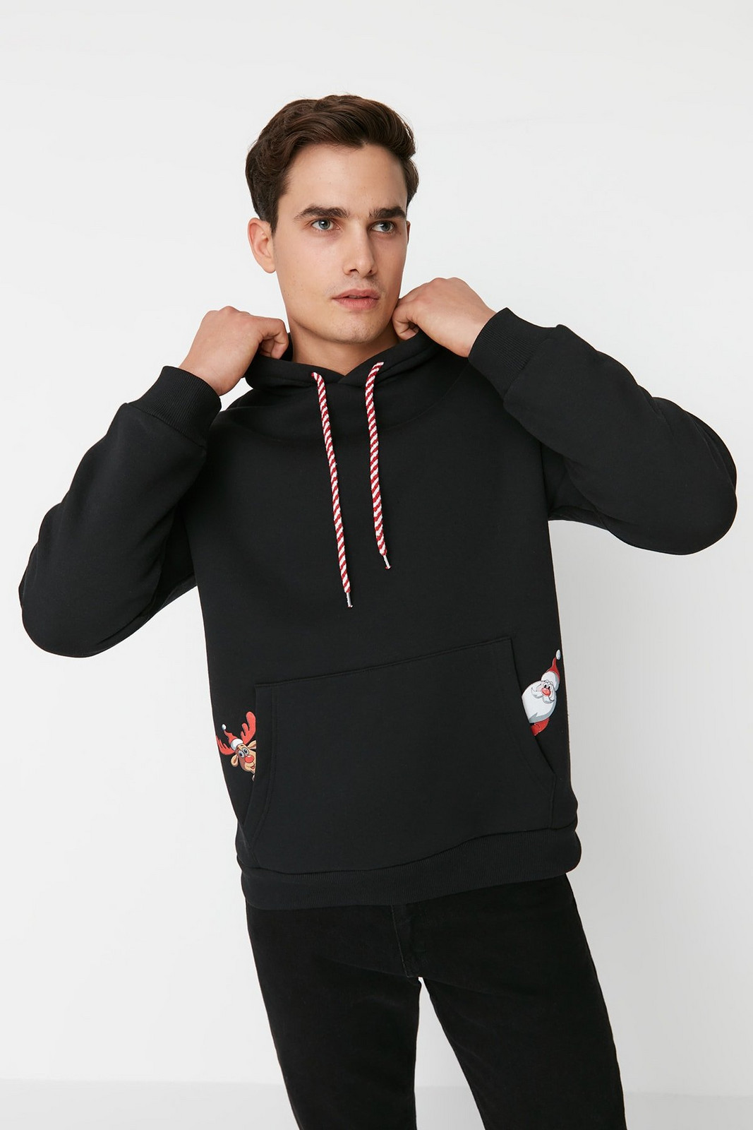 Pánska mikina Trendyol TMNAW23SW00110/Black