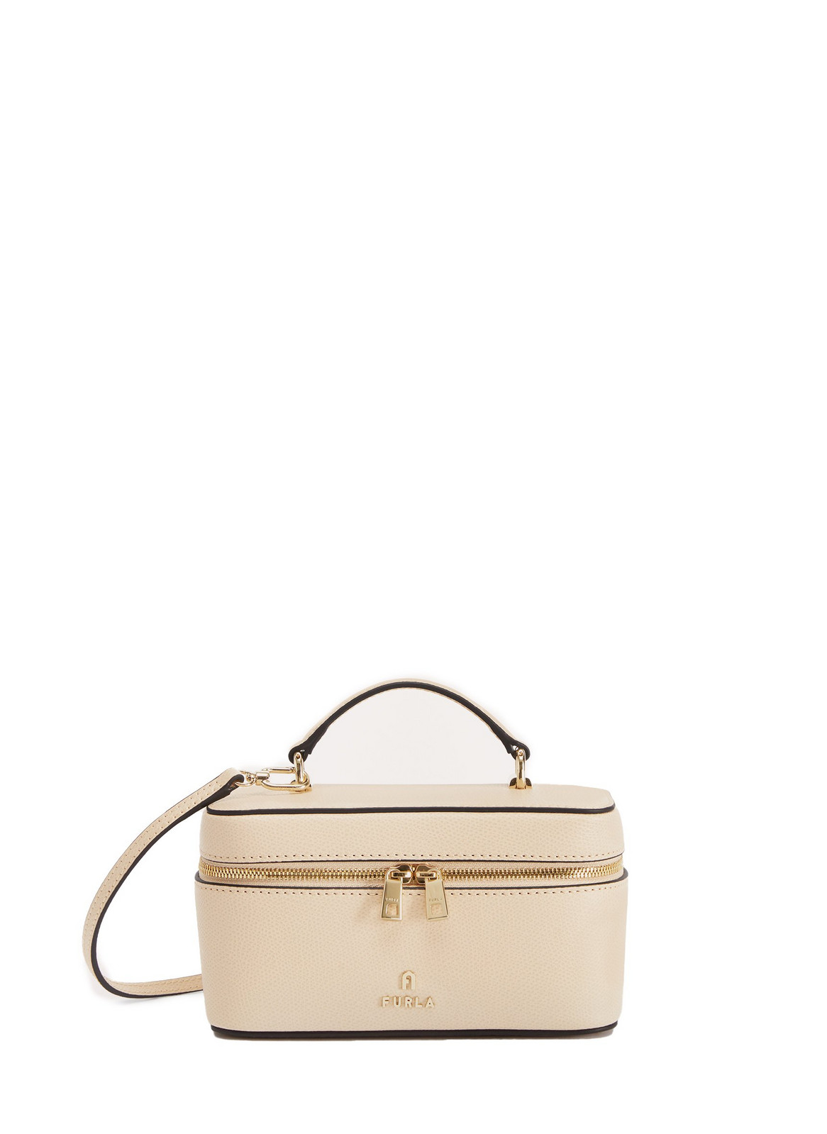 Kabelka - FURLA CAMELIA MINI CROSSBODY VANITY CASE béžová