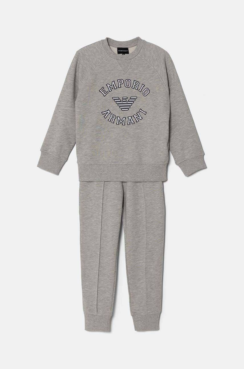 Detská tepláková súprava Emporio Armani šedá farba, 6D4VJ3 4J6VZ