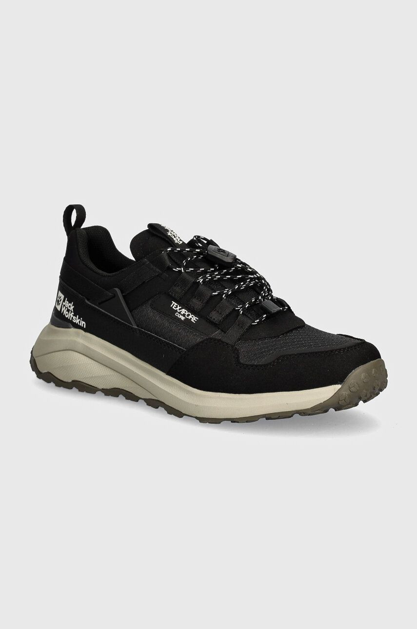 Topánky Jack Wolfskin Dromoventure Athletic Texapore Low dámske, čierna farba, A63298