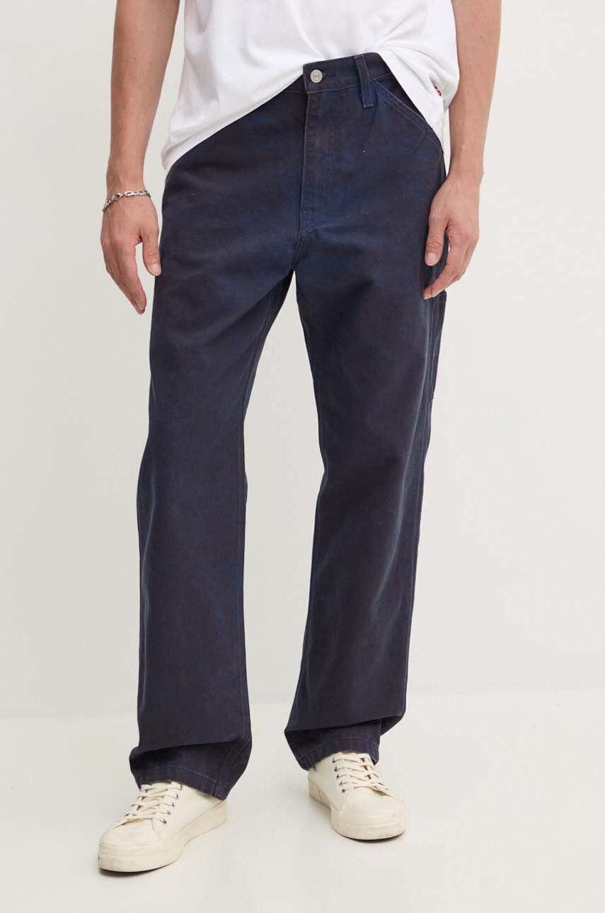 Bavlnené nohavice Levi's tmavomodrá farba, rovné, 568 LOOSE STRT