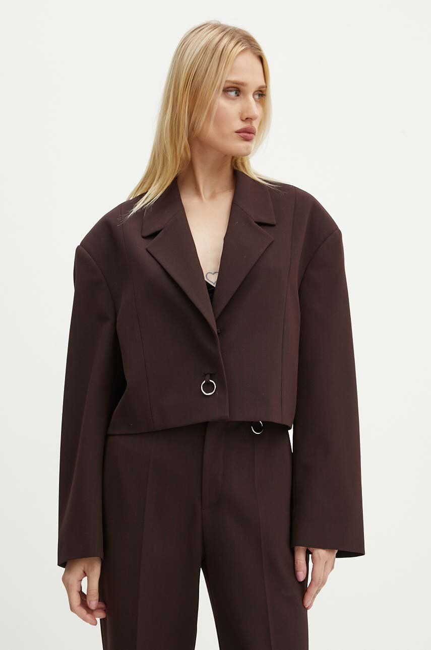Sako AERON hnedá farba, oversize, jednofarebné, PFBL079511